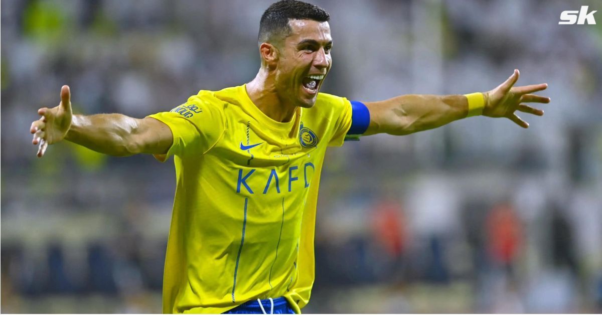 Cristiano Ronaldo reacts to Al-Nassr fans chanting his name