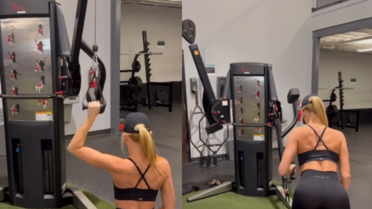 Summer Rae at the gym (via Rae