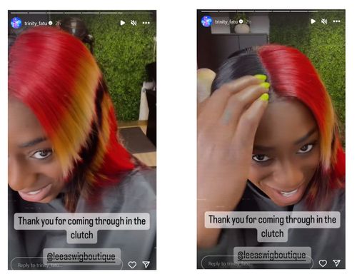 Screenshots from Naomi's post on Instagram Stories