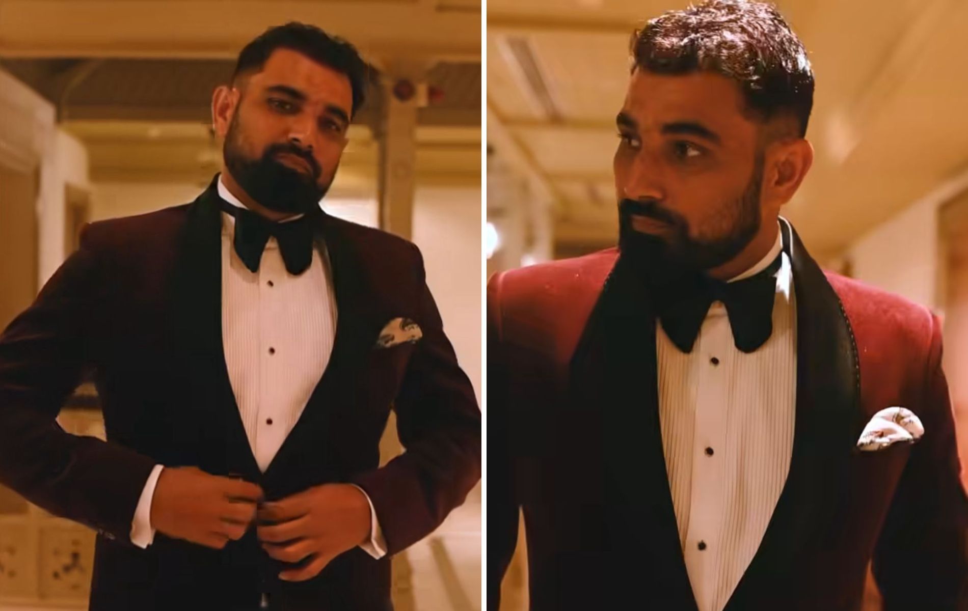 Mohammed Shami looked dapper in a tuxedo.