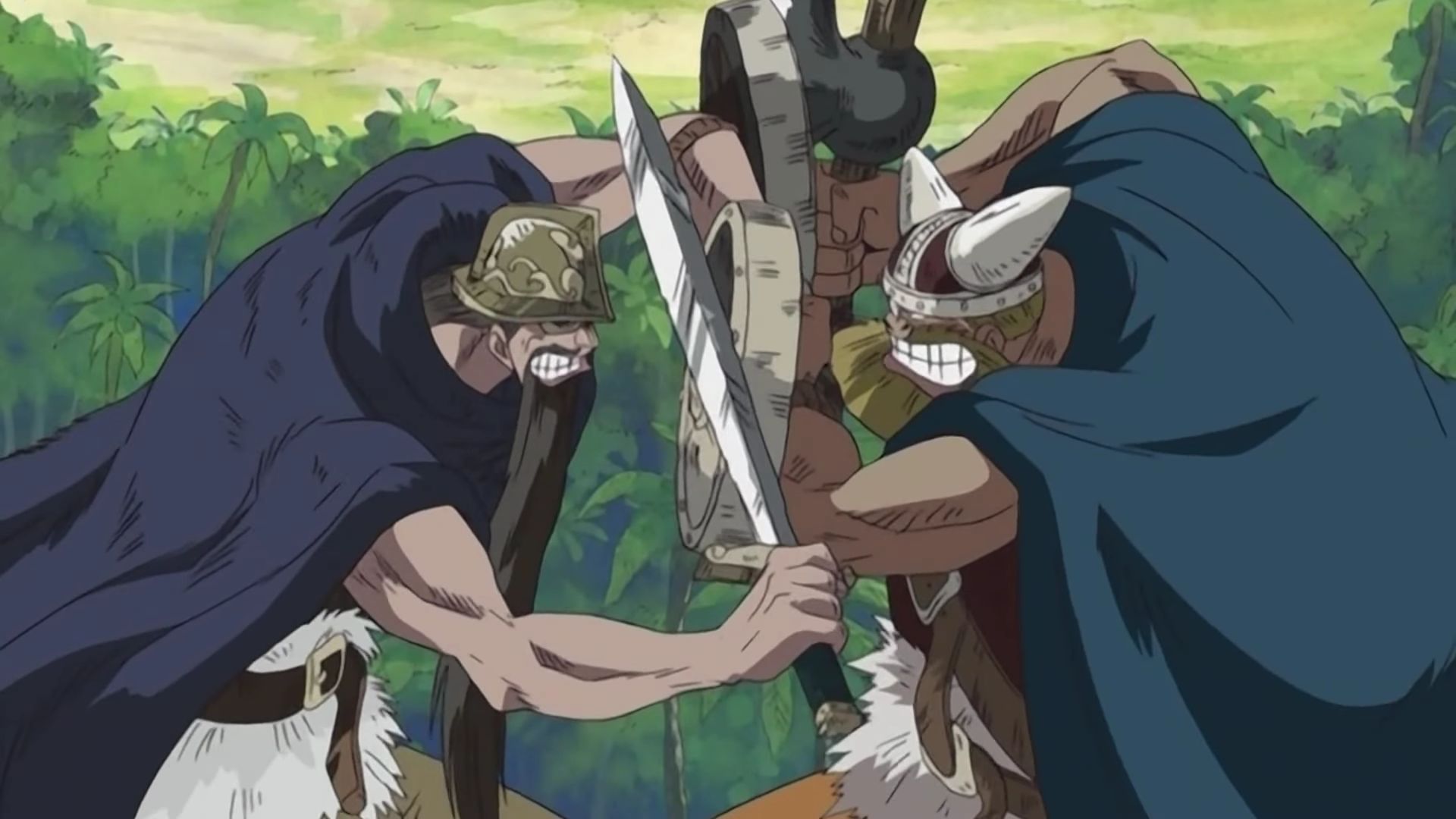Dorry and Brogy as seen in One Piece (Image via Toei Animation)