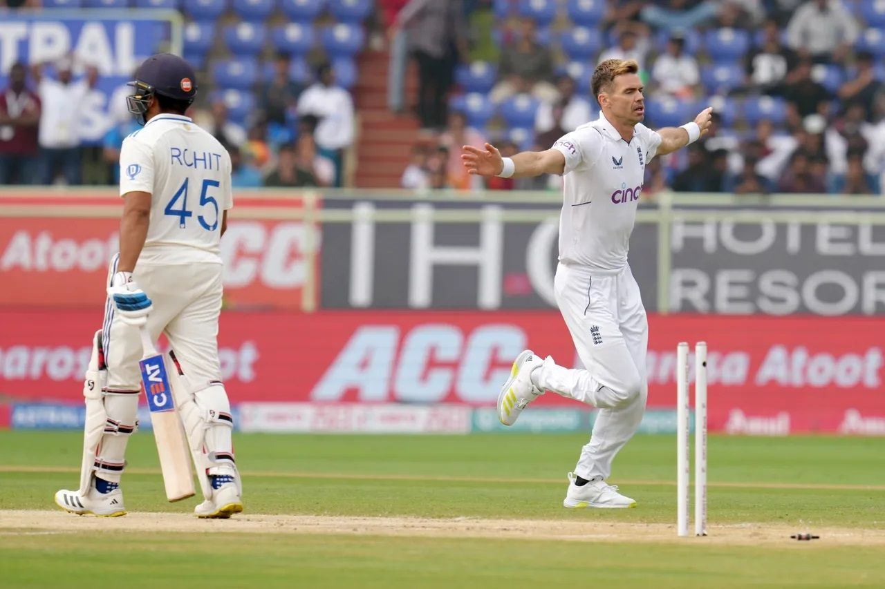 Rohit Sharma was beaten all ends up by James Anderson. [P/C: BCCI]
