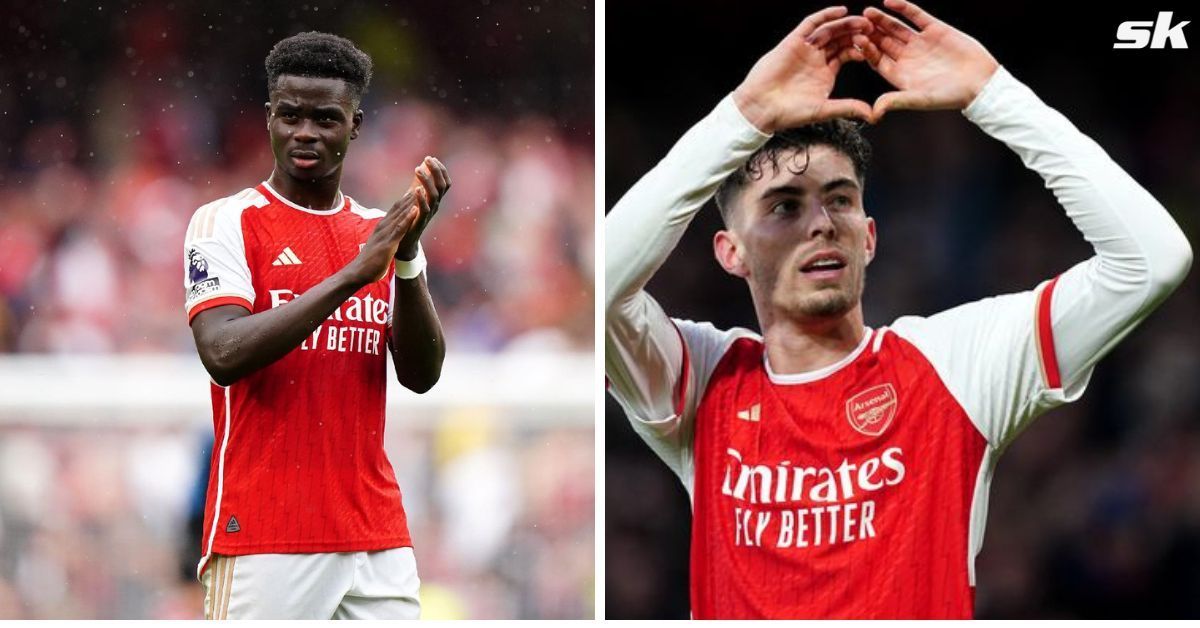 [L-to-R] Bukayo Saka and Kai Havertz.