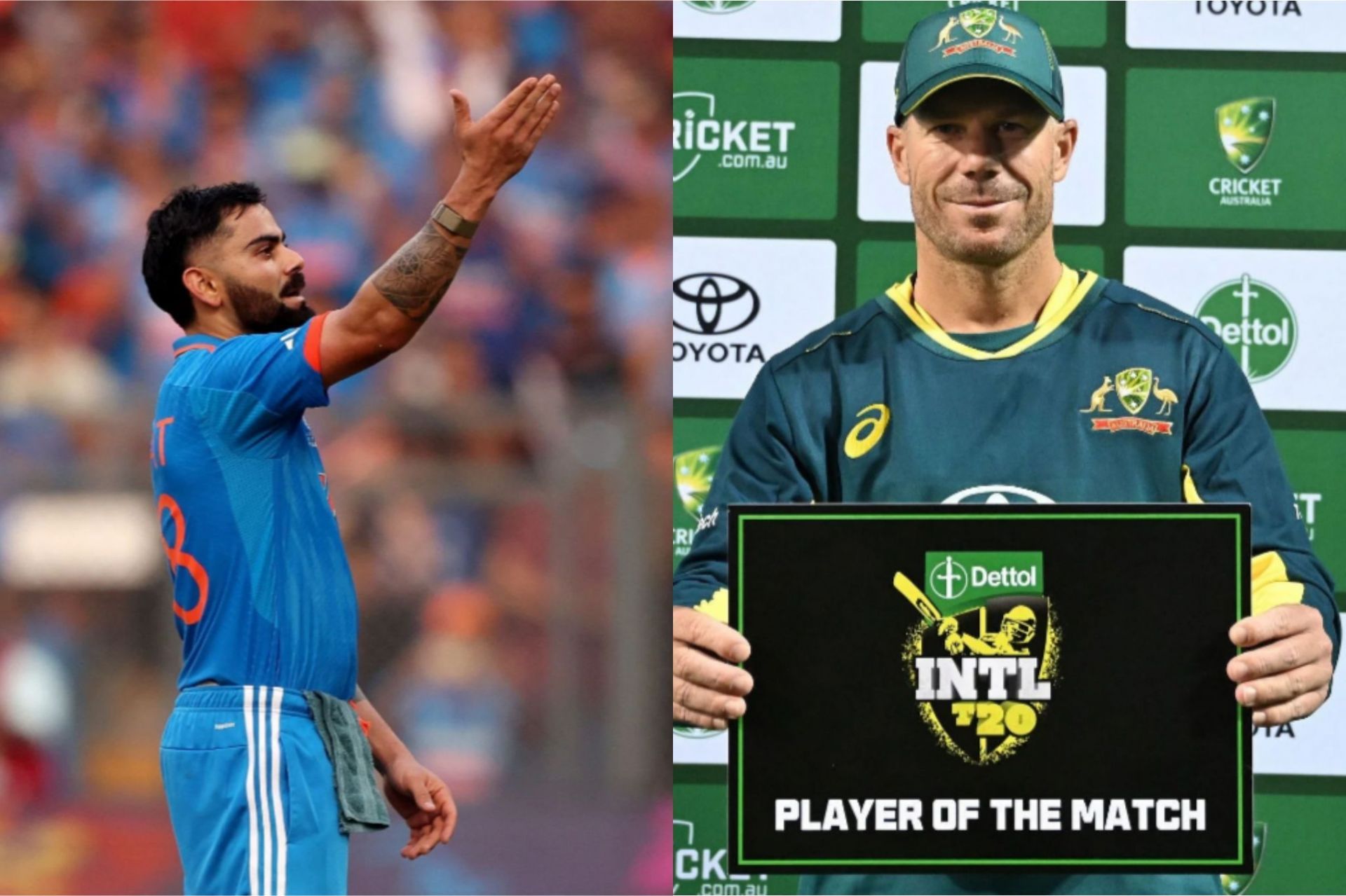 Both Virat Kohli and David Warner are part of this list 