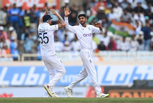 Shoaib Bashir and Ben Stokes (Credits: Getty)