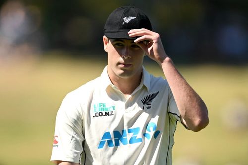 William ORourke with his maiden Test cap