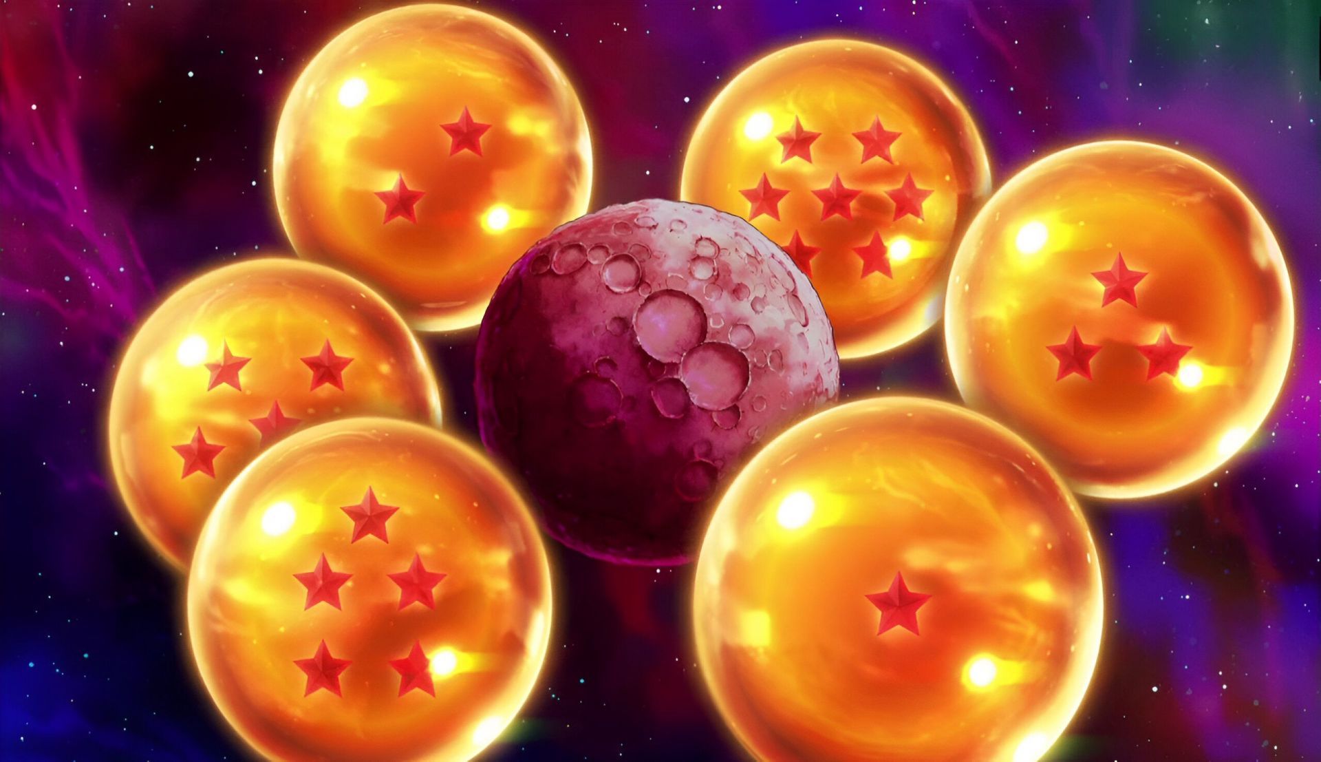 Super Dragon Balls as seen in Dragon Ball Super (Image via Toei Animation)