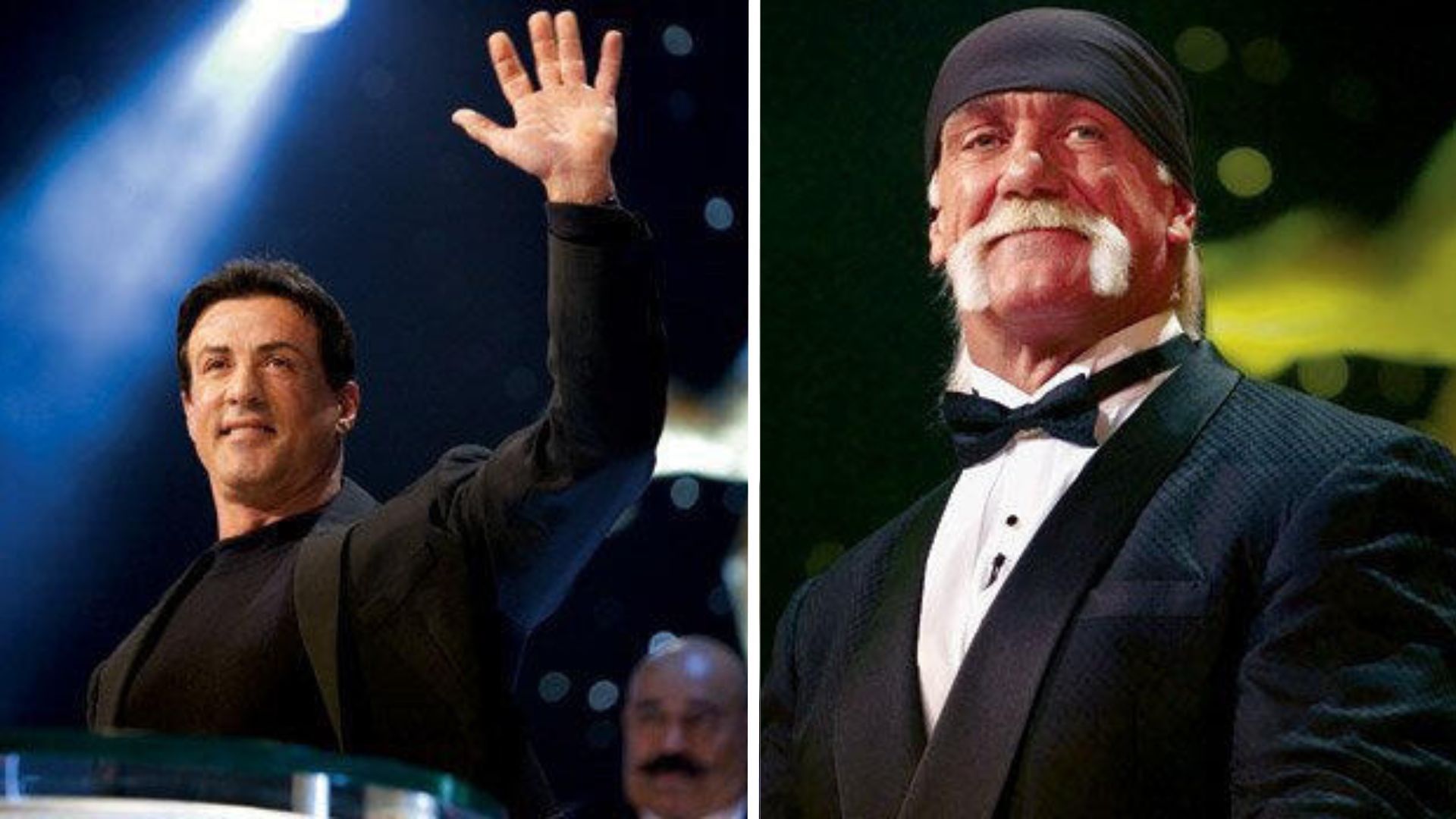 Sylvester Stallone and Hulk Hogan at the 2005 WWE Hall of Fame