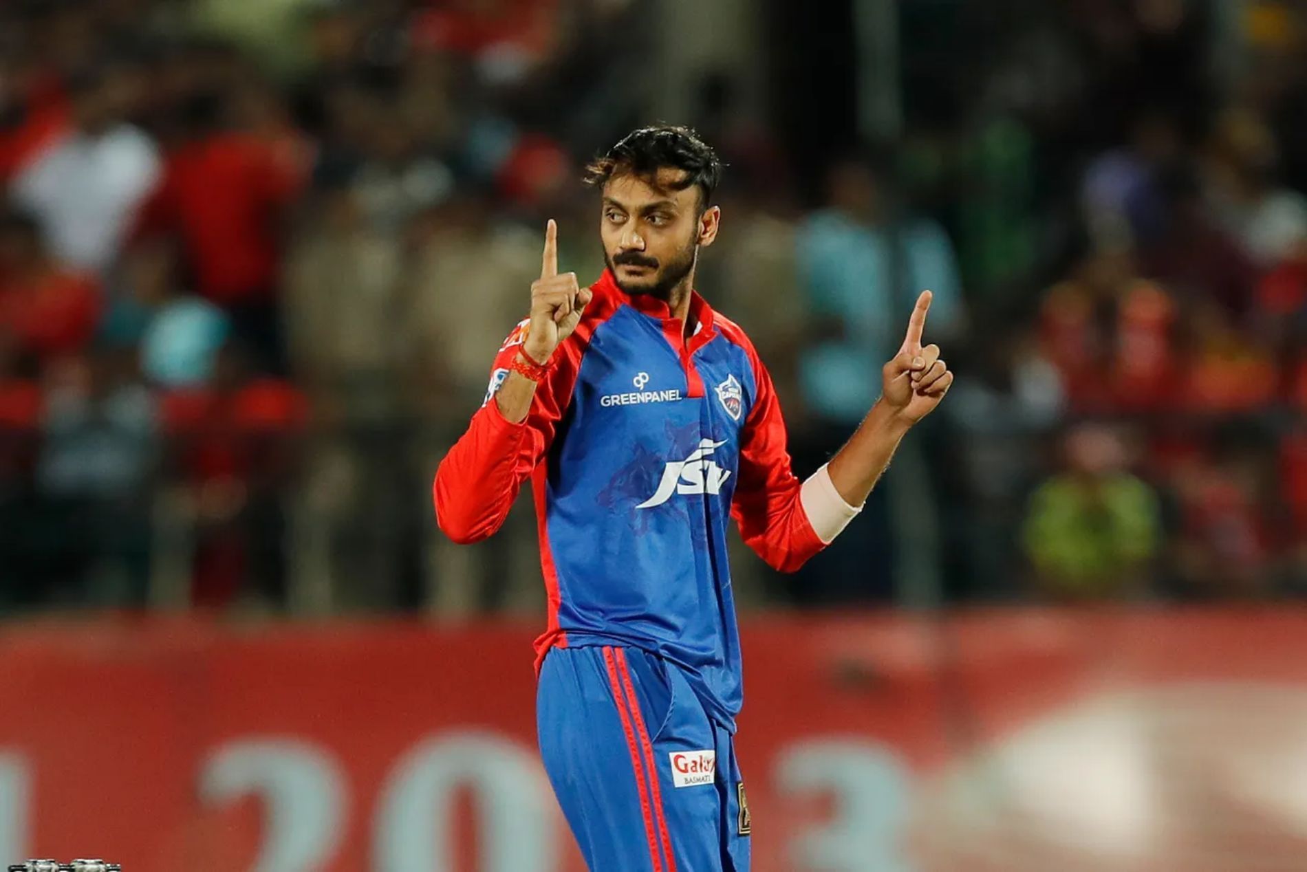 Axar Patel celebrates a wicket during IPL 2023. (Pic: iplt20.com)