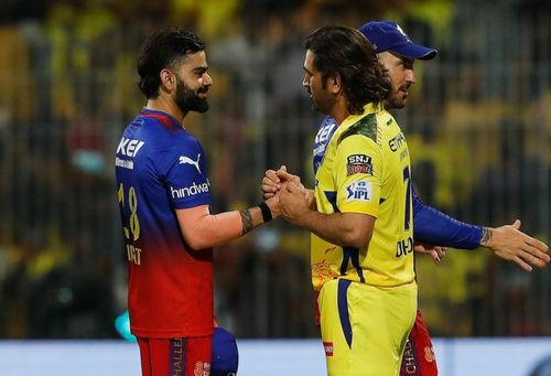 Virat Kohli and MS Dhoni after the IPL 2024 match (Credits: BCCI/IPL)