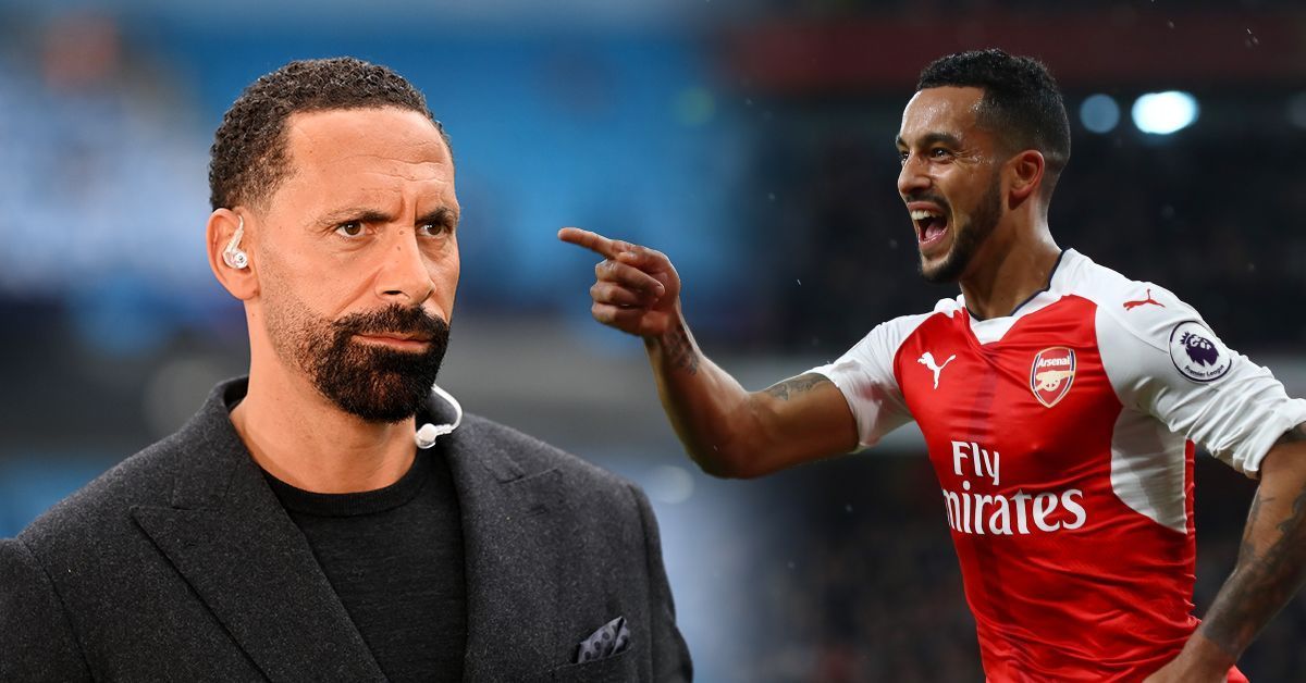 Rio Ferdinand (left) and Theo Walcott 