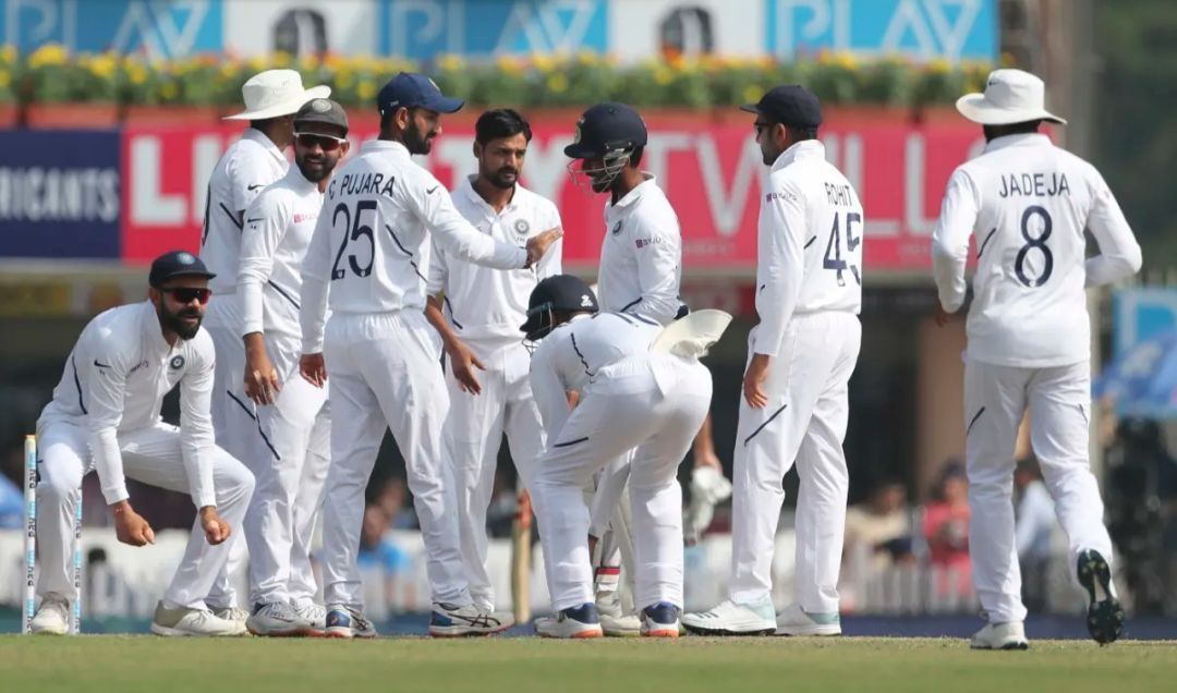 Shahbaz Nadeem during the Test vs South Africa in Ranchi