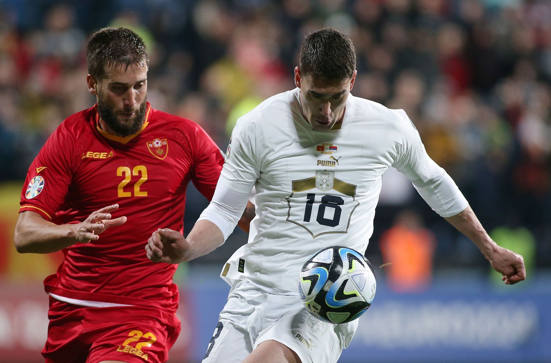 Montenegro v Serbia: Group B - UEFA EURO 2024 Qualifying Round