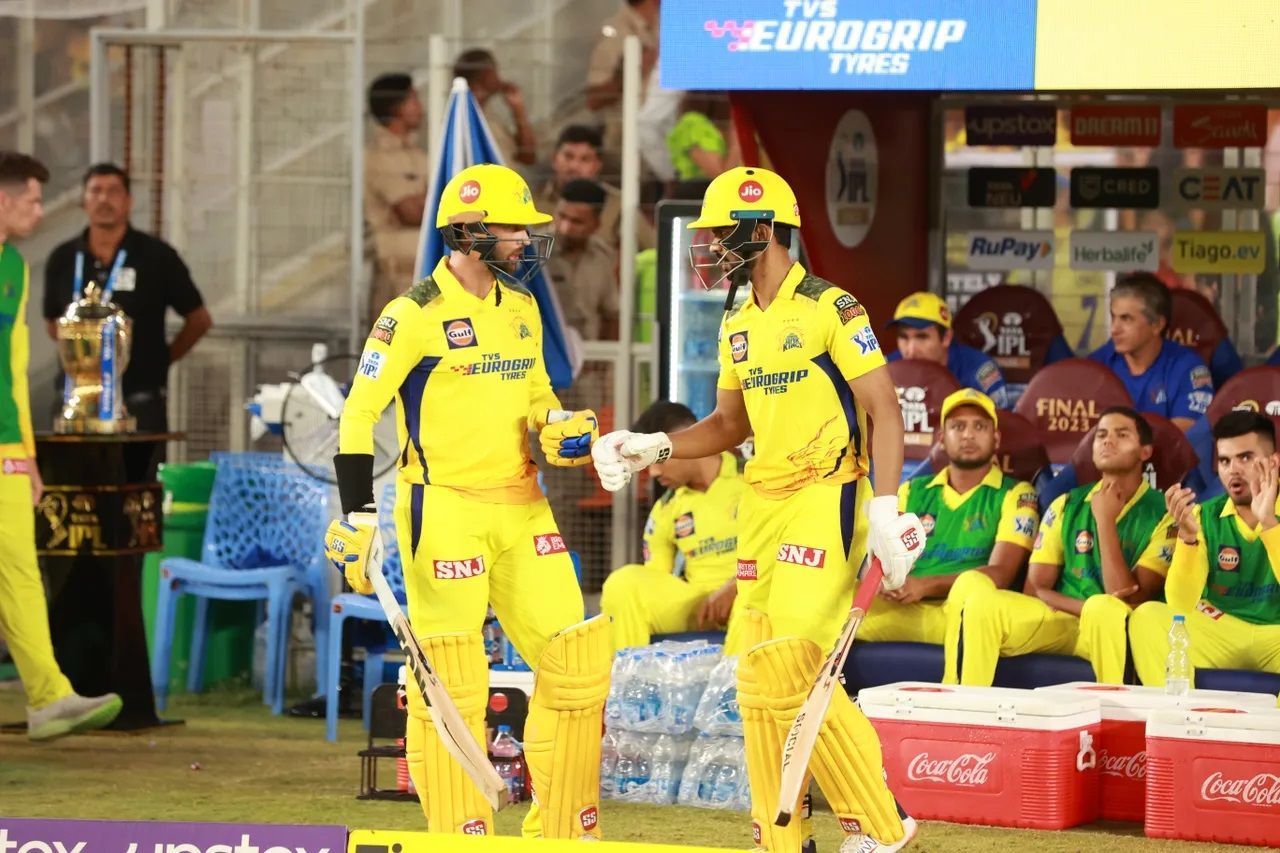 Devon Conway (left) and Ruturaj Gaikwad were CSK&#039;s top two run-getters in IPL 2023. [P/C: iplt20.com]