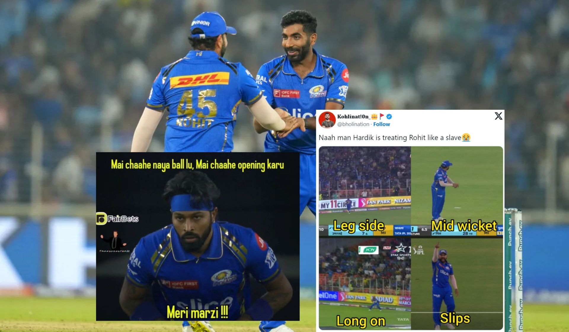 Fans react after first innings of MI vs GT IPL 2024 clash.