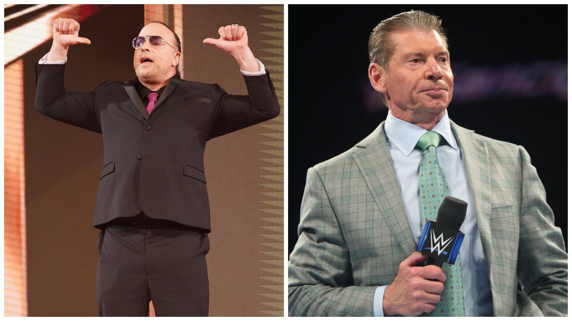 Rob Van Dam (left) and Vince McMahon (right).