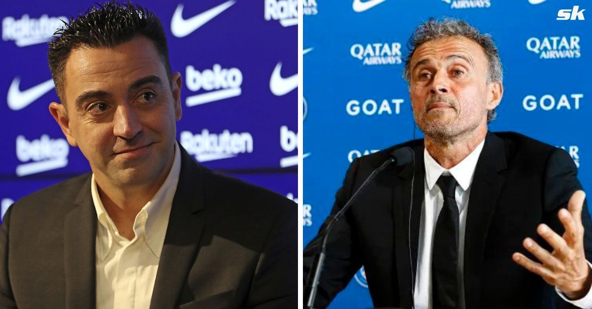 Xavi Hernandez and Luis Enrique 