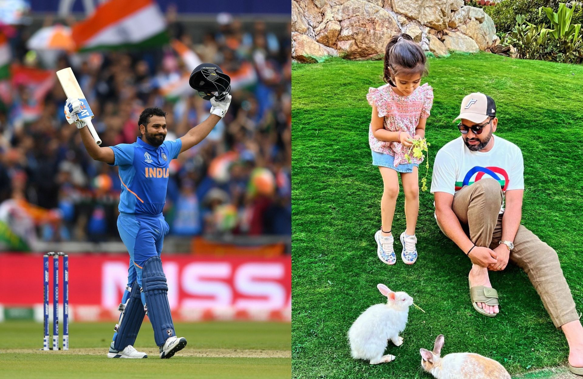 Rohit Sharma with his daughter Samaira Sharma. 