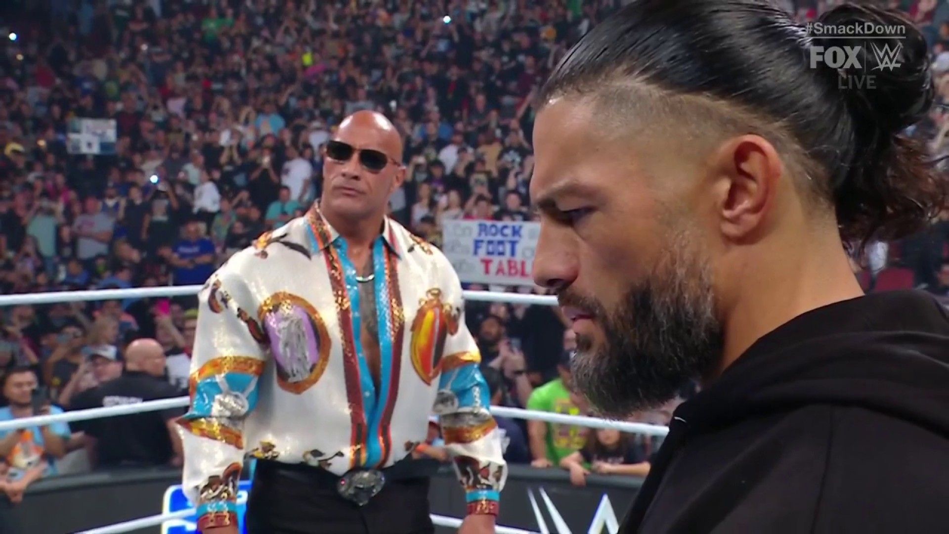 The Rock and Roman Reigns on SmackDown