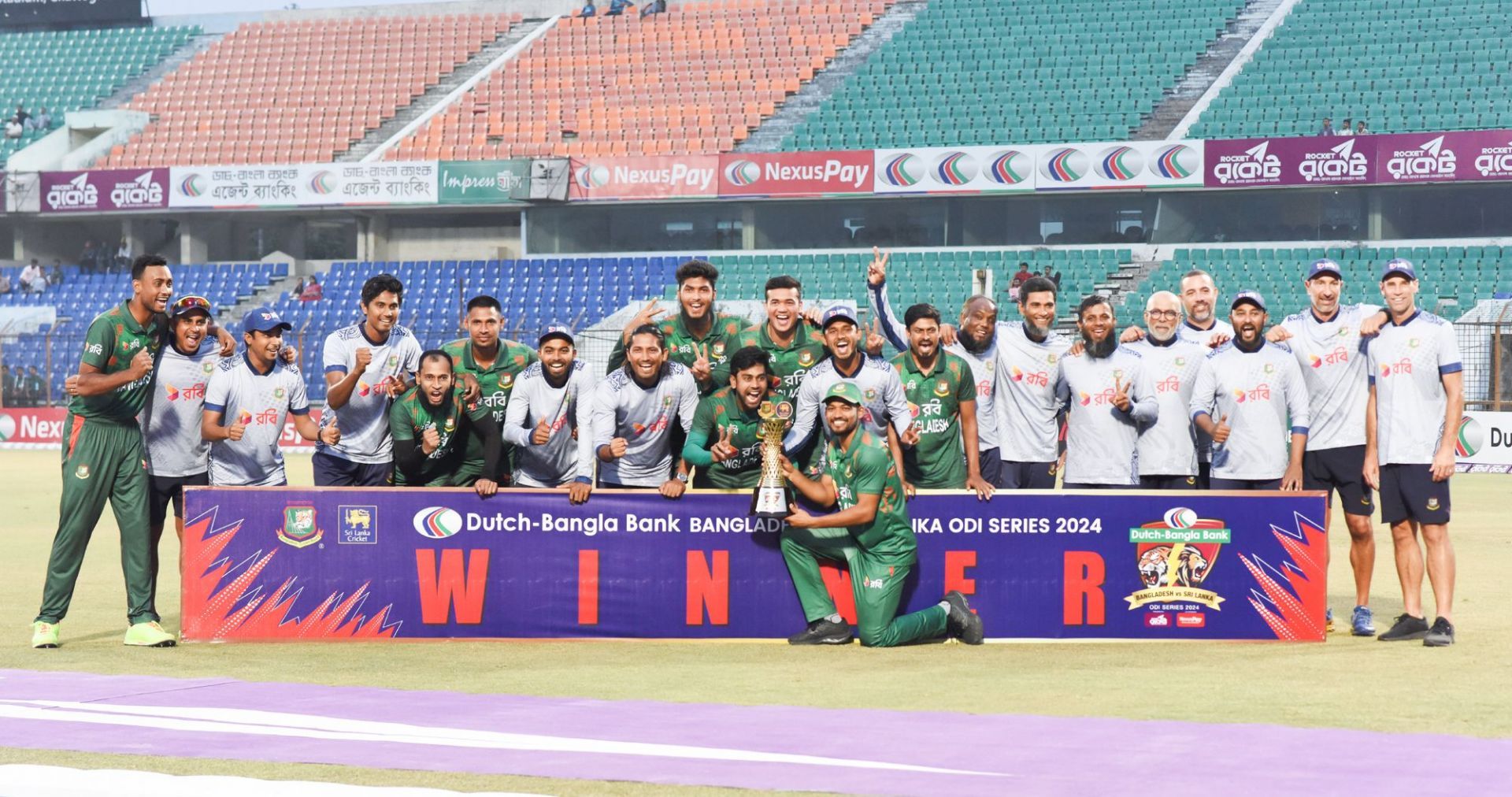 Bangladesh won the ODI series 2-1. [BCB]