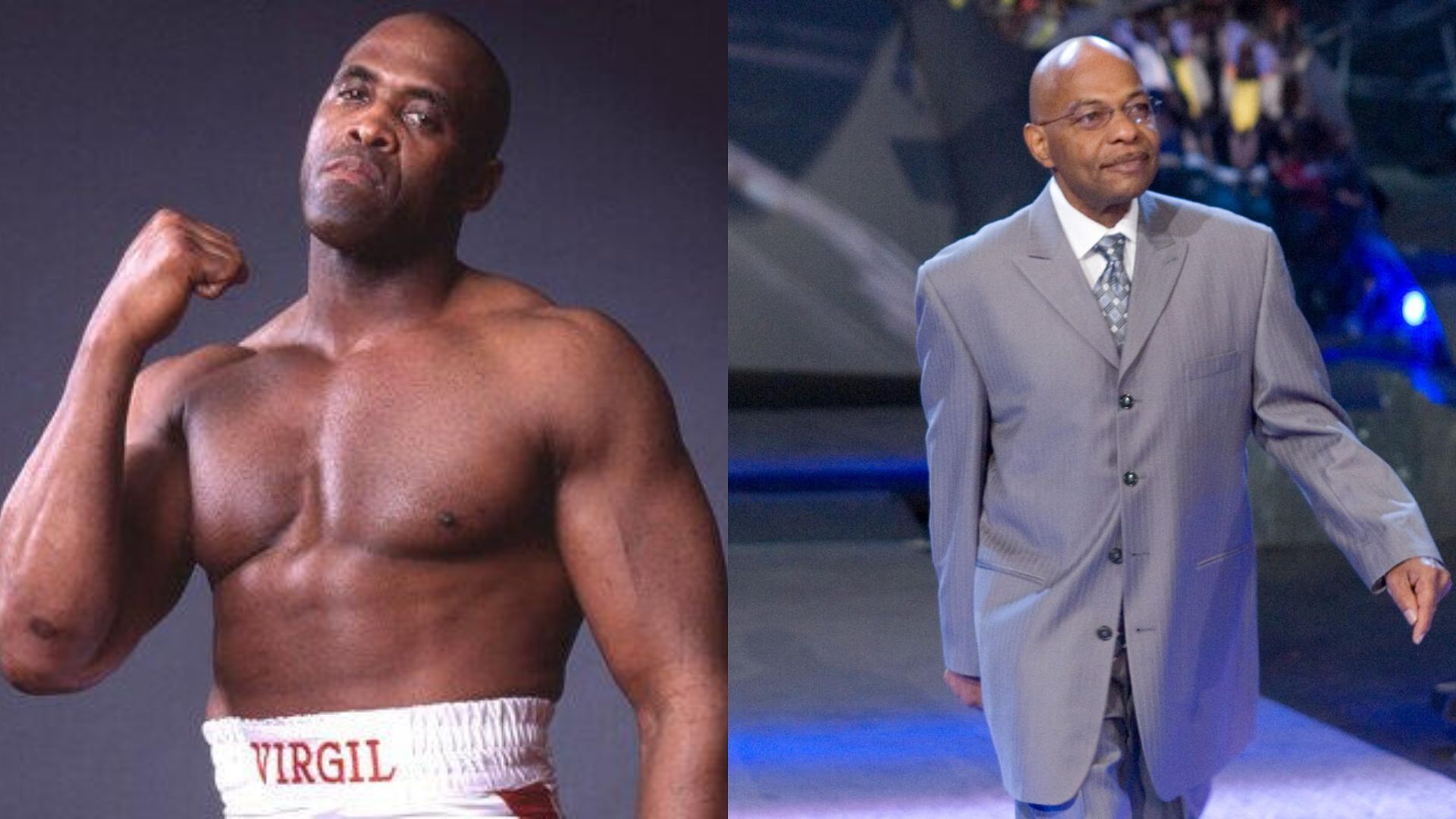 Virgil (left), WWE Hall of Famer Teddy Long (right)