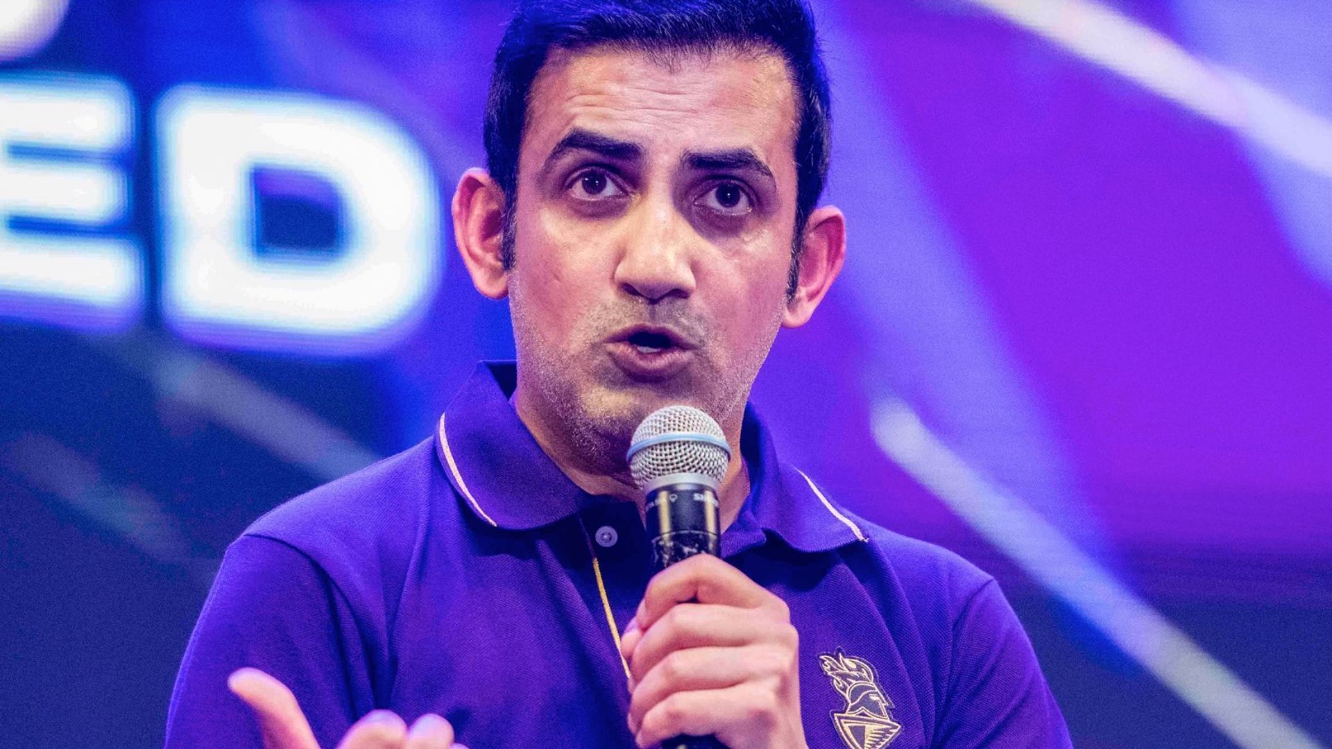 Gautam Gambhir during the Knights Unplugged show