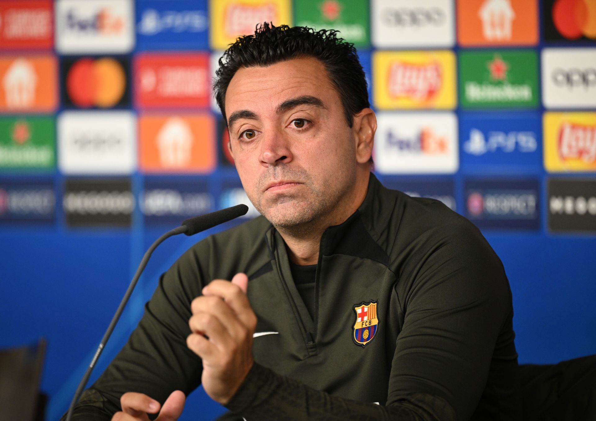 FC Barcelona Training Session And Press Conference - UEFA Champions League 2023/24