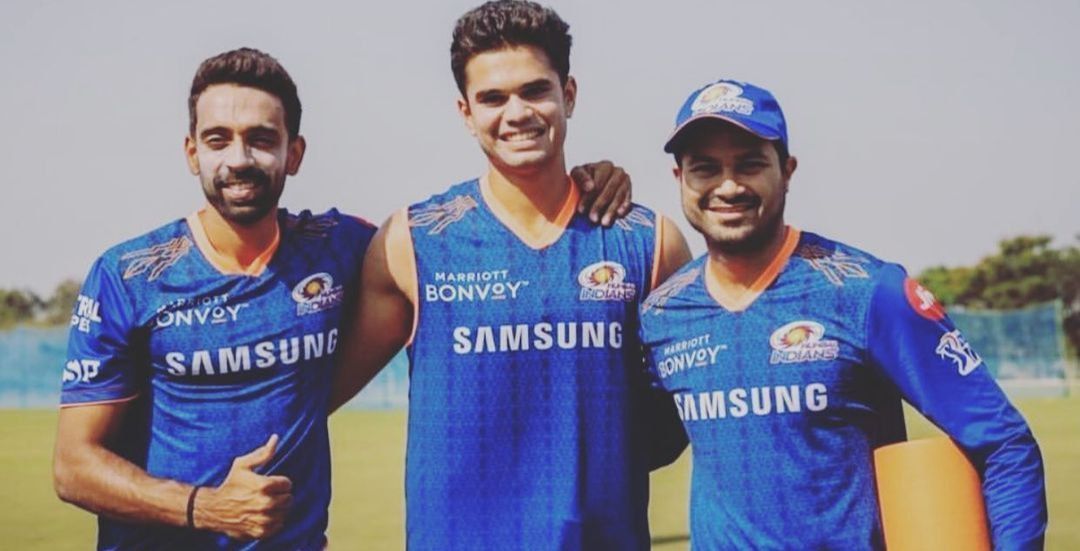 Arjun with teammates