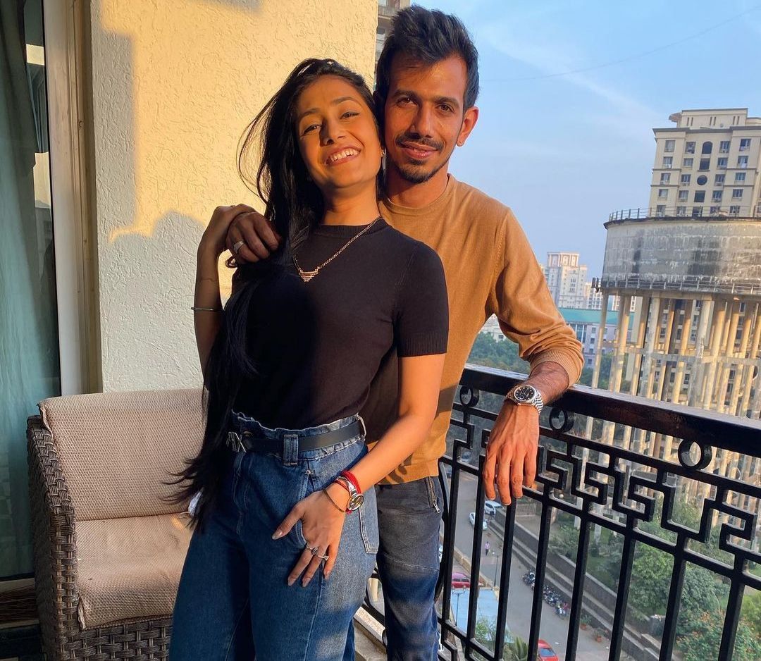 Yuzvendra Chahal with his wife