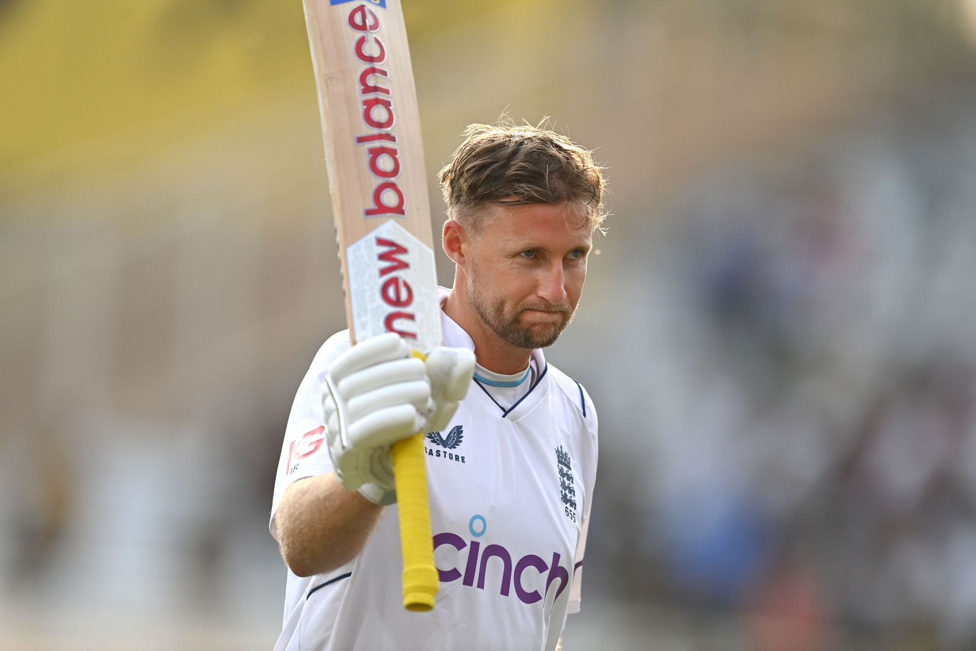 Joe Root in action for England.