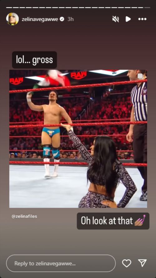 Zelina Vega shared this on her Instagram stories.