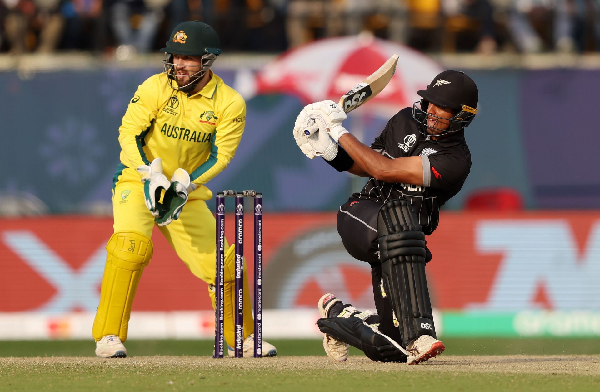 Rachin Ravindra batting (Credits: Getty)