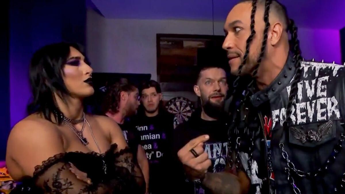 The Judgment Day during a backstage segment on RAW.