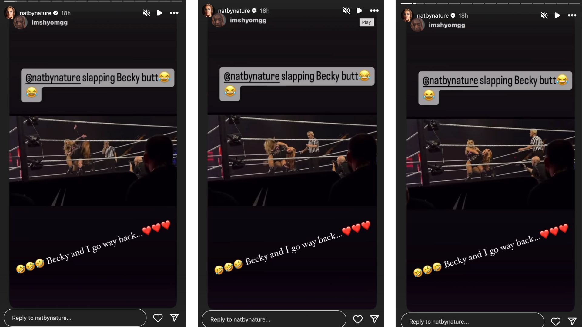 Natalya reacts to a hilarious video on Instagram.