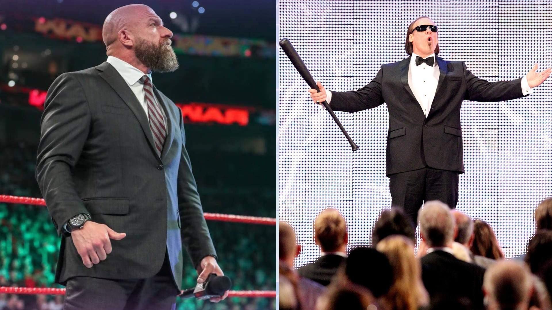 Triple H (left); Sting (right)