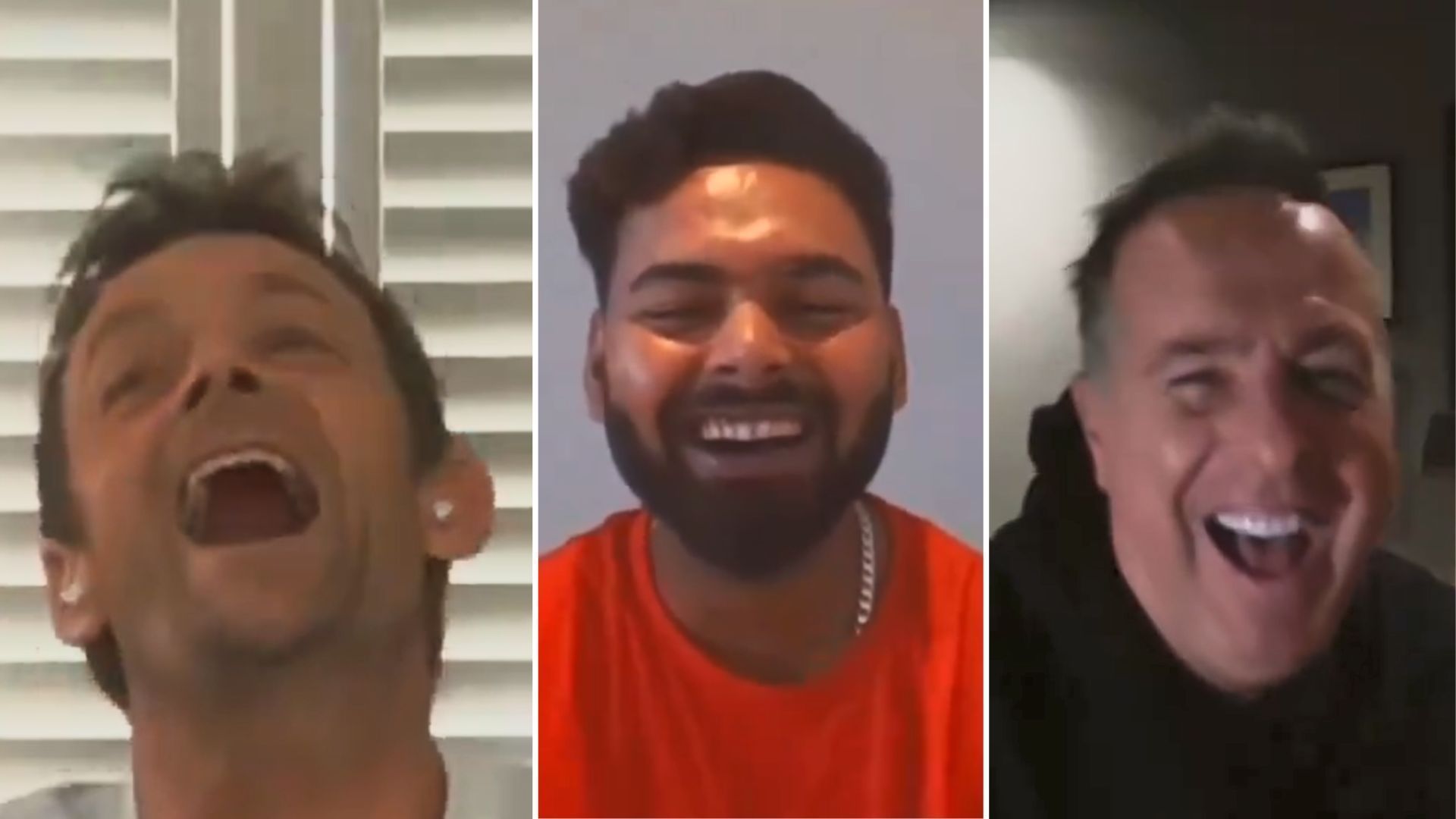 (L-R): Adam Gilchrist, Rishabh Pant and Michael Vaughan