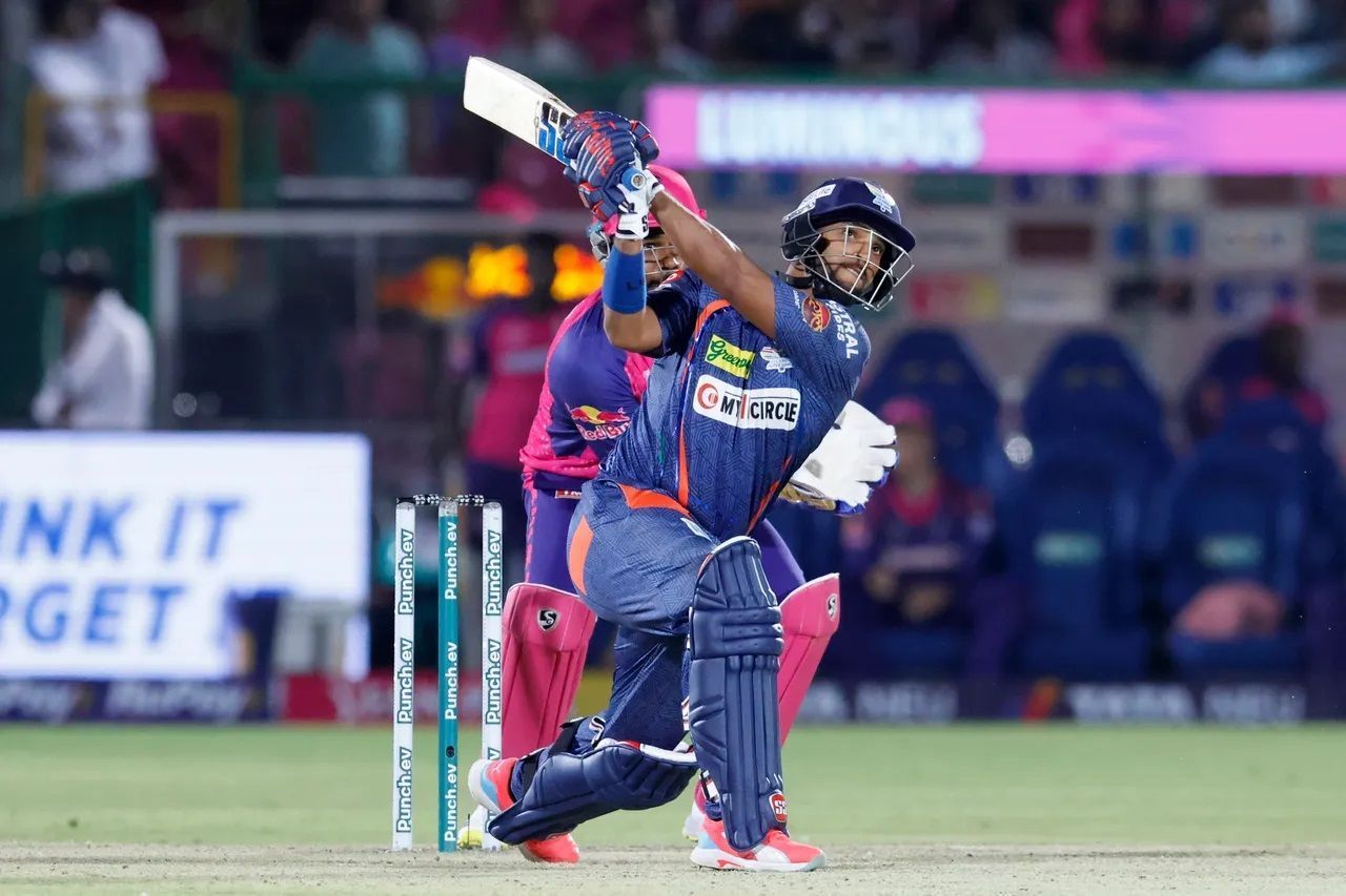 Nicholas Pooran smashed an unbeaten 64 off 41 deliveries against RR. [P/C: iplt20.com]