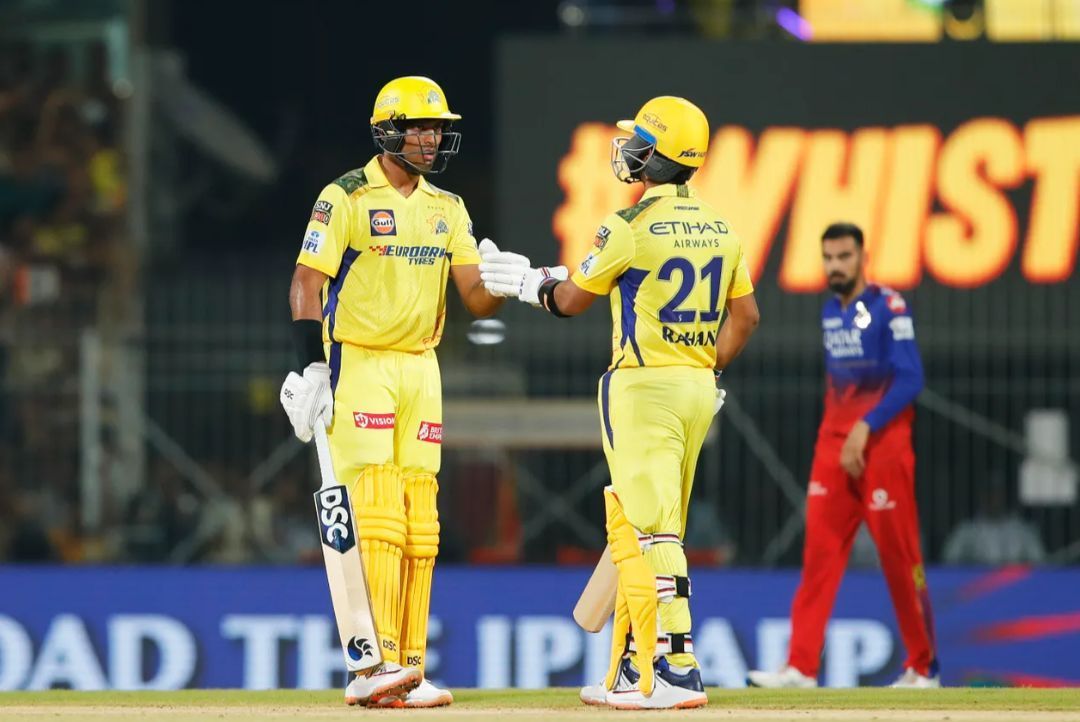 Rachin Ravindra and Ruturaj Gaikwad for CSK (Credits: BCCI/IPL)