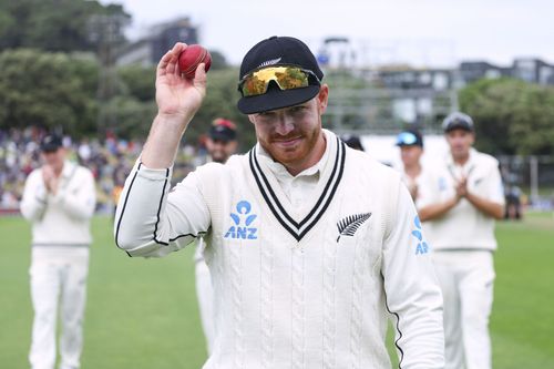 Glenn Phillips walks off after his fifer. (Credits: Getty)