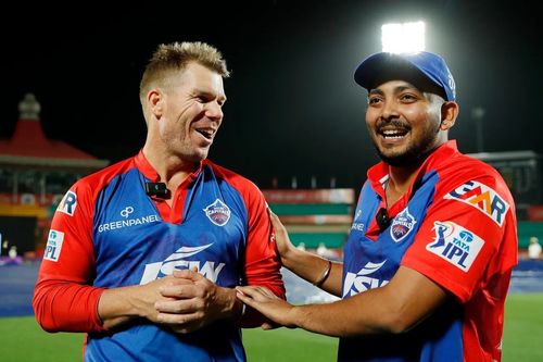 David Warner (left) and Prithvi Shaw form an explosive opening pair for the Delhi Capitals. [P/C: iplt20.com]