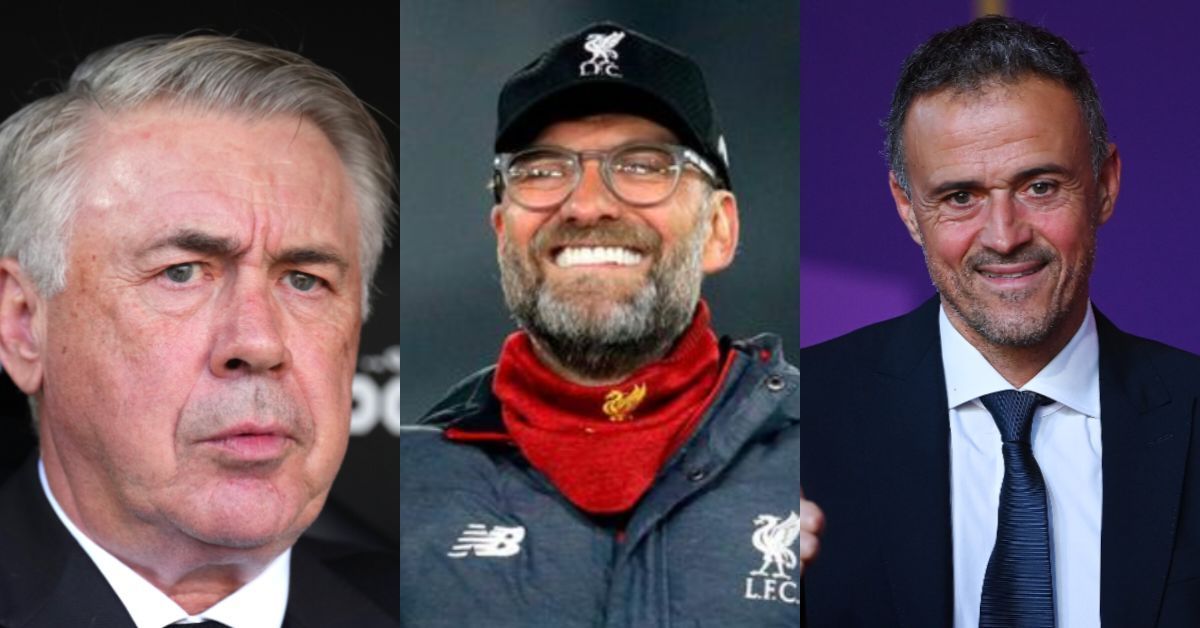 Carlo Ancelotti, Jurgen Klopp and Luis Enrique