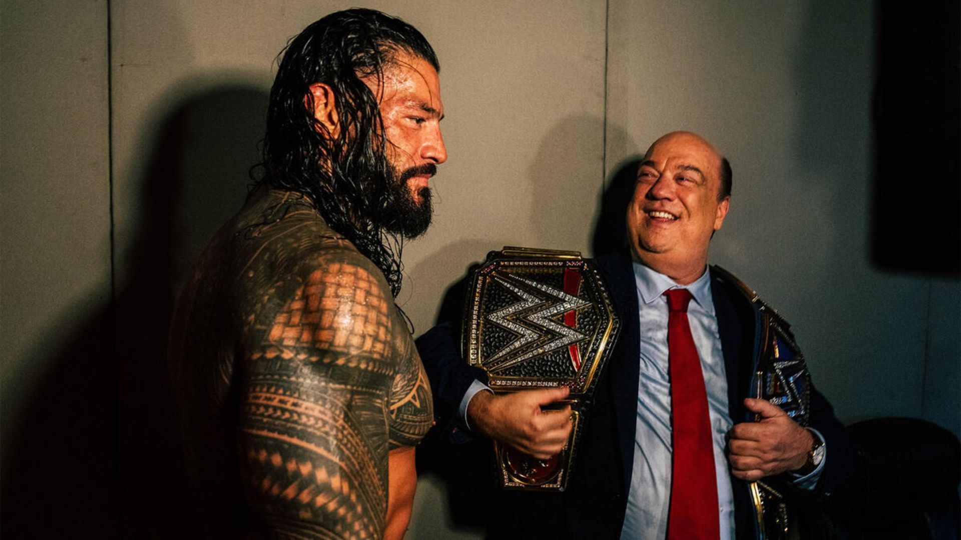 Roman Reigns and Paul Heyman (Photo Credit: WWE)