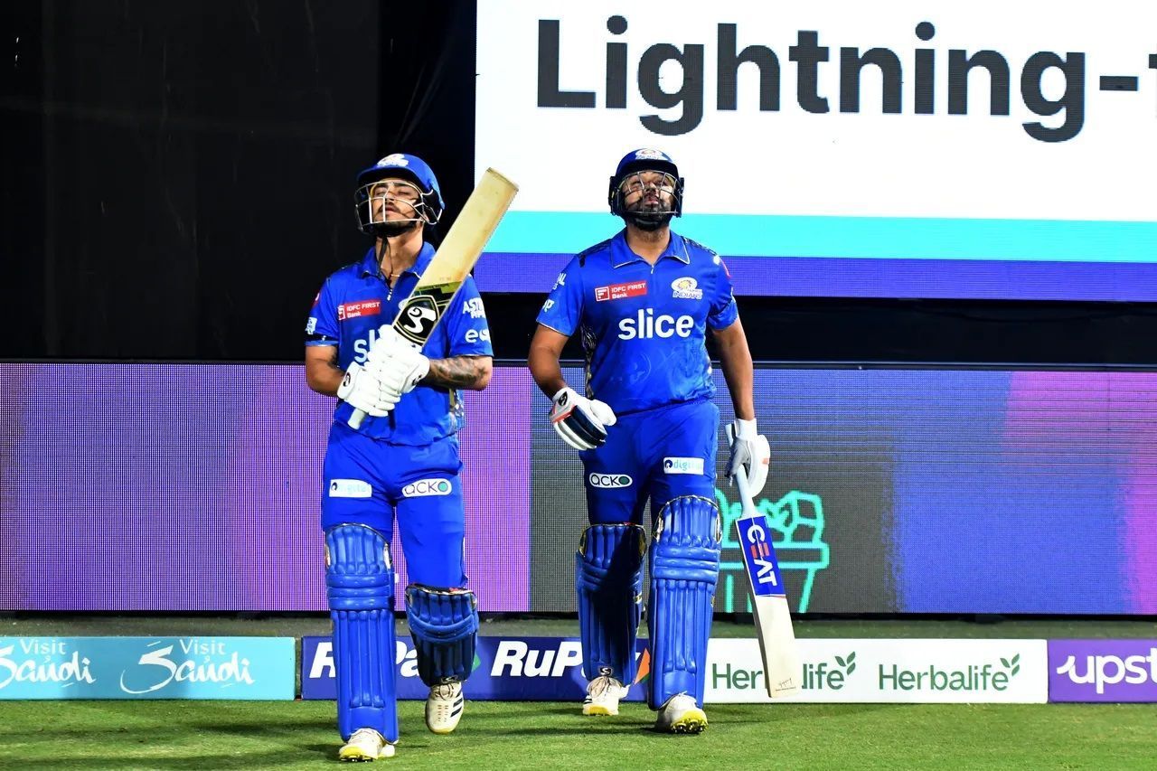 Ishan Kishan (left) and Rohit Sharma will likely open the batting for the Mumbai Indians. [P/C: iplt20.com]