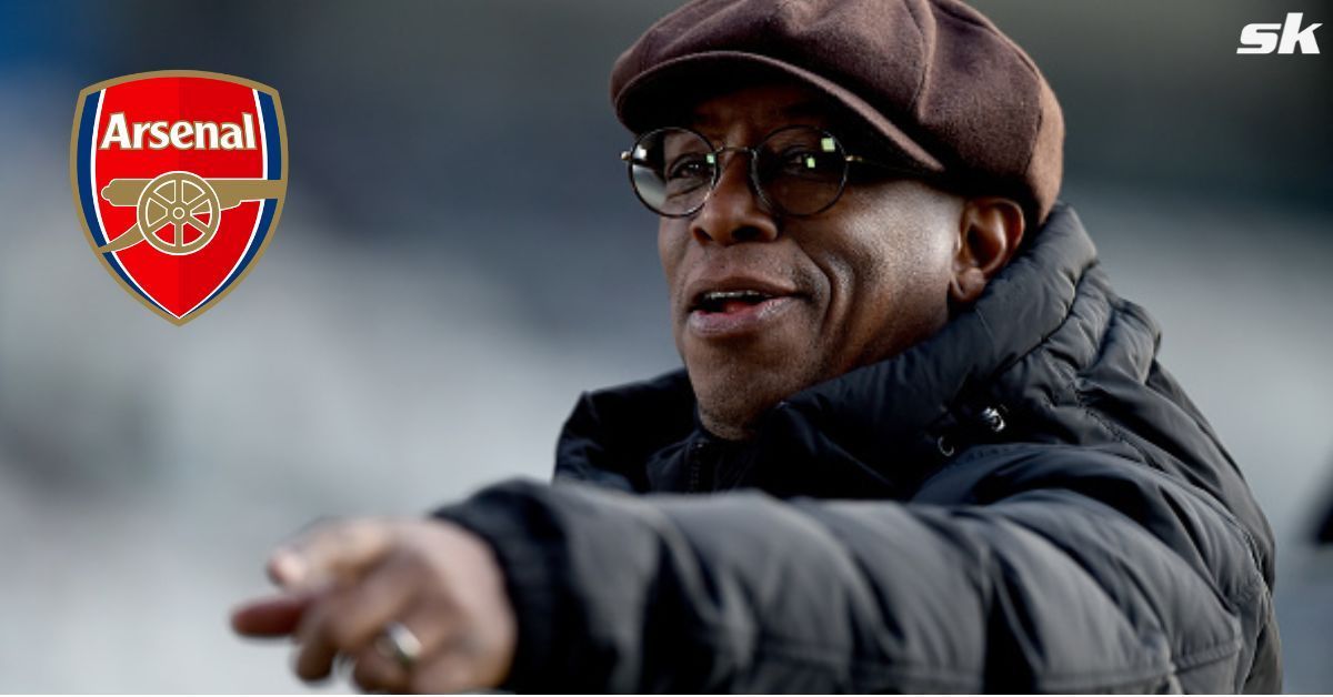 Arsenal legend Ian Wright looks on