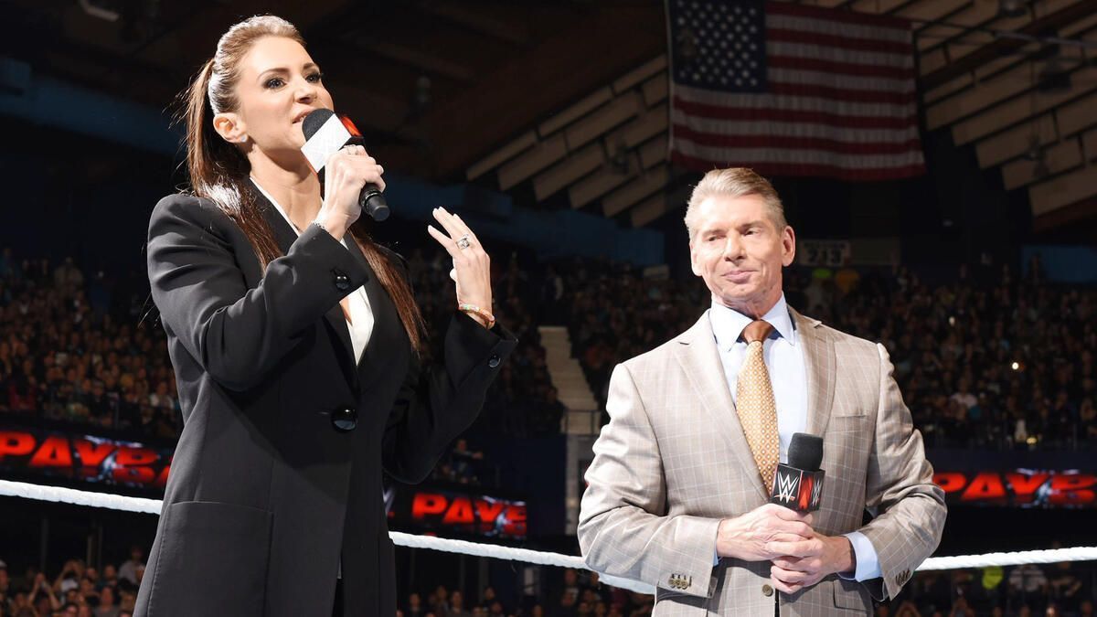 Stephanie McMahon (left) and Vince McMahon (right)