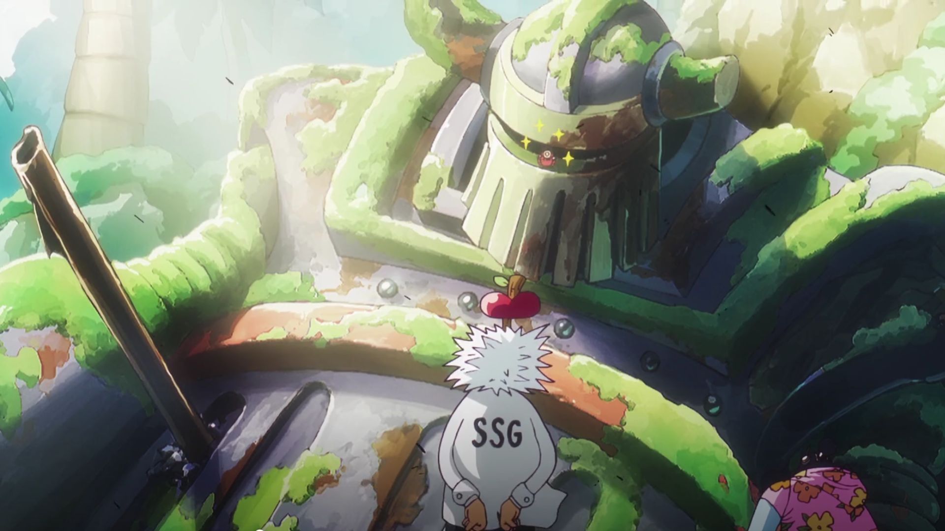 The ancient robot as seen in One Piece episode 1098 (Image via Toei)