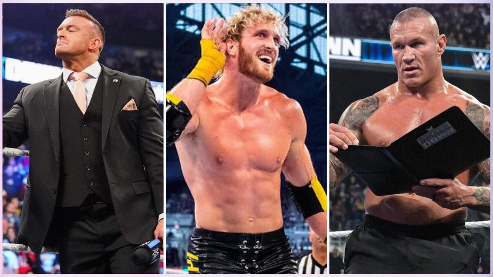 Nick Aldis, Logan Paul, and Randy Orton