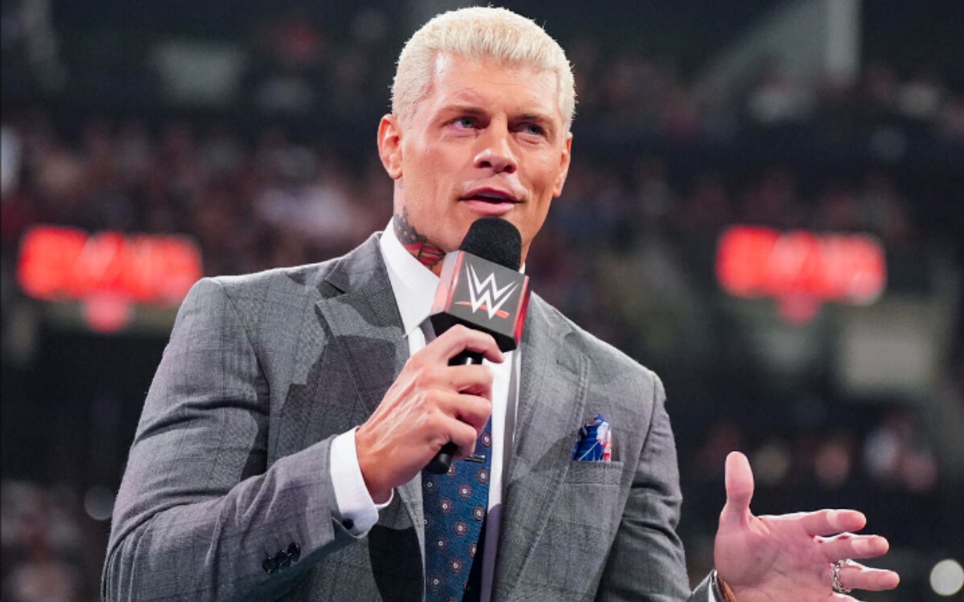 Cody Rhodes addressing fans of an edition of RAW (Image source: WWE)