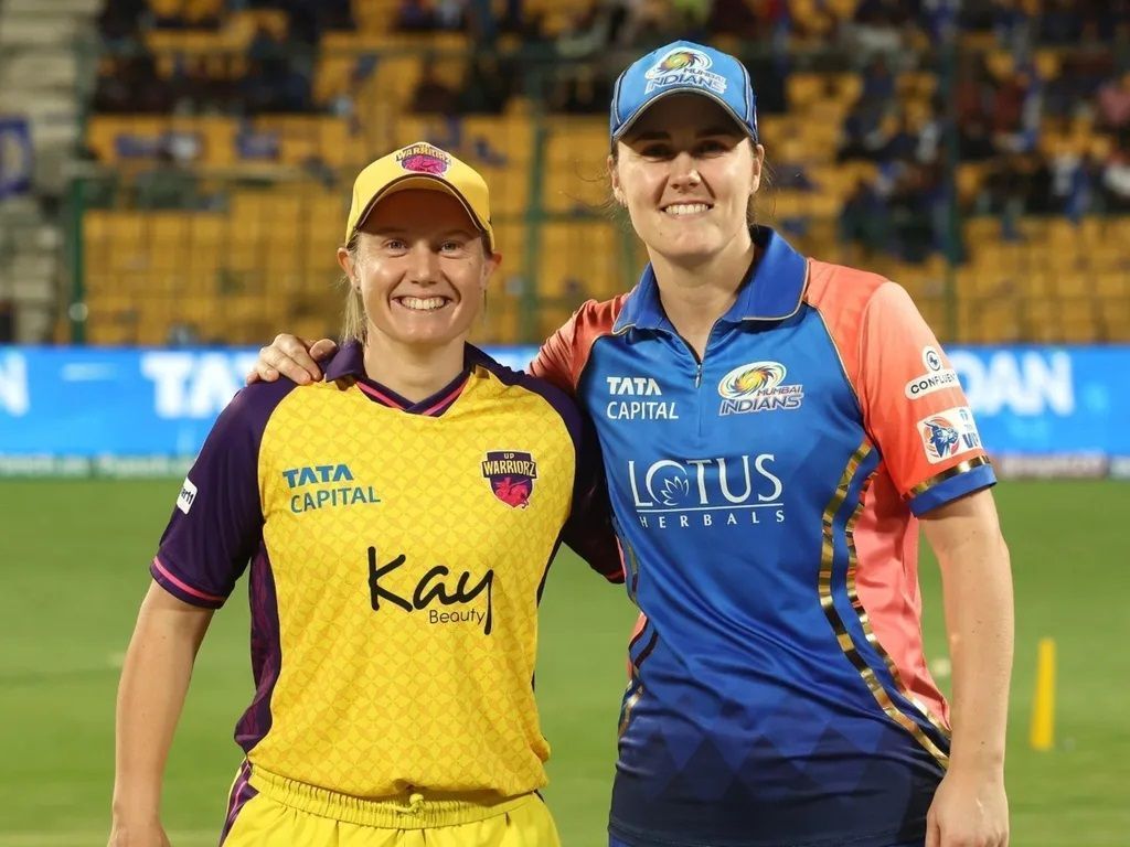 Nat Sciver-Brunt (right) captained the Mumbai Indians in their previous clash against the UP Warriorz. [P/C: wplt20.com]