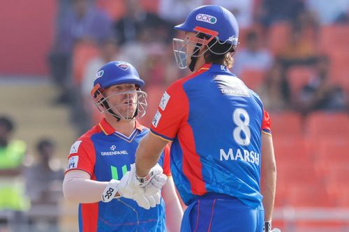 Mitchell Marsh (right) with David Warner (Pic: iplt20.com)